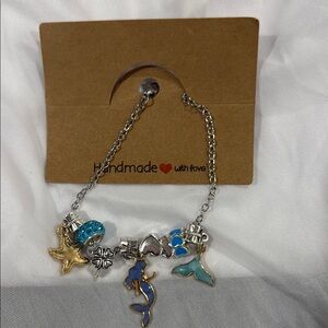 Charm Bracelet - Silver and Blue